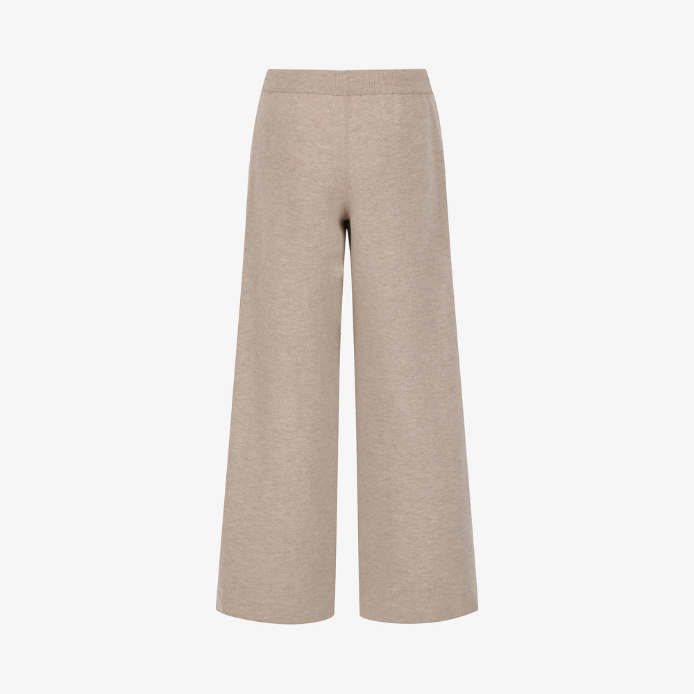 사우스케이프 여성 리버시블 자카드 니트 팬츠_베이지