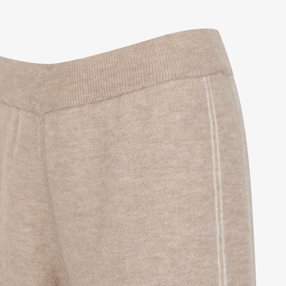 사우스케이프 여성 리버시블 자카드 니트 팬츠_베이지