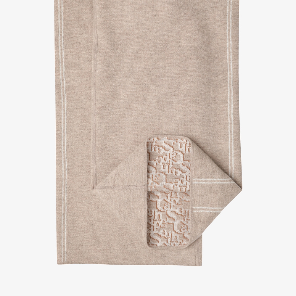 사우스케이프 여성 리버시블 자카드 니트 팬츠_베이지