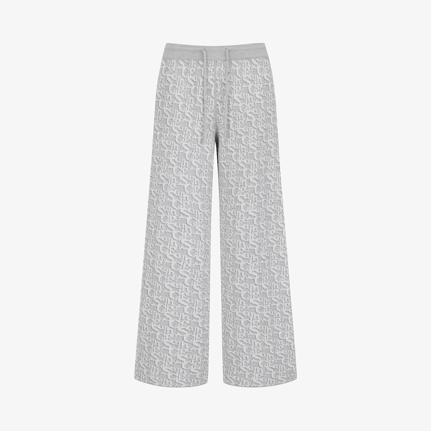사우스케이프 여성 리버시블 자카드 니트 팬츠_그레이