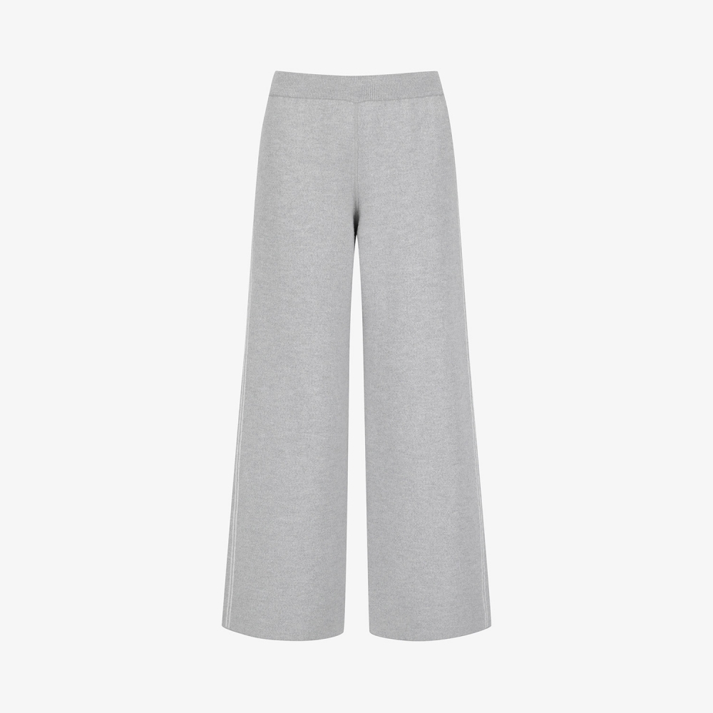 사우스케이프 여성 리버시블 자카드 니트 팬츠_그레이