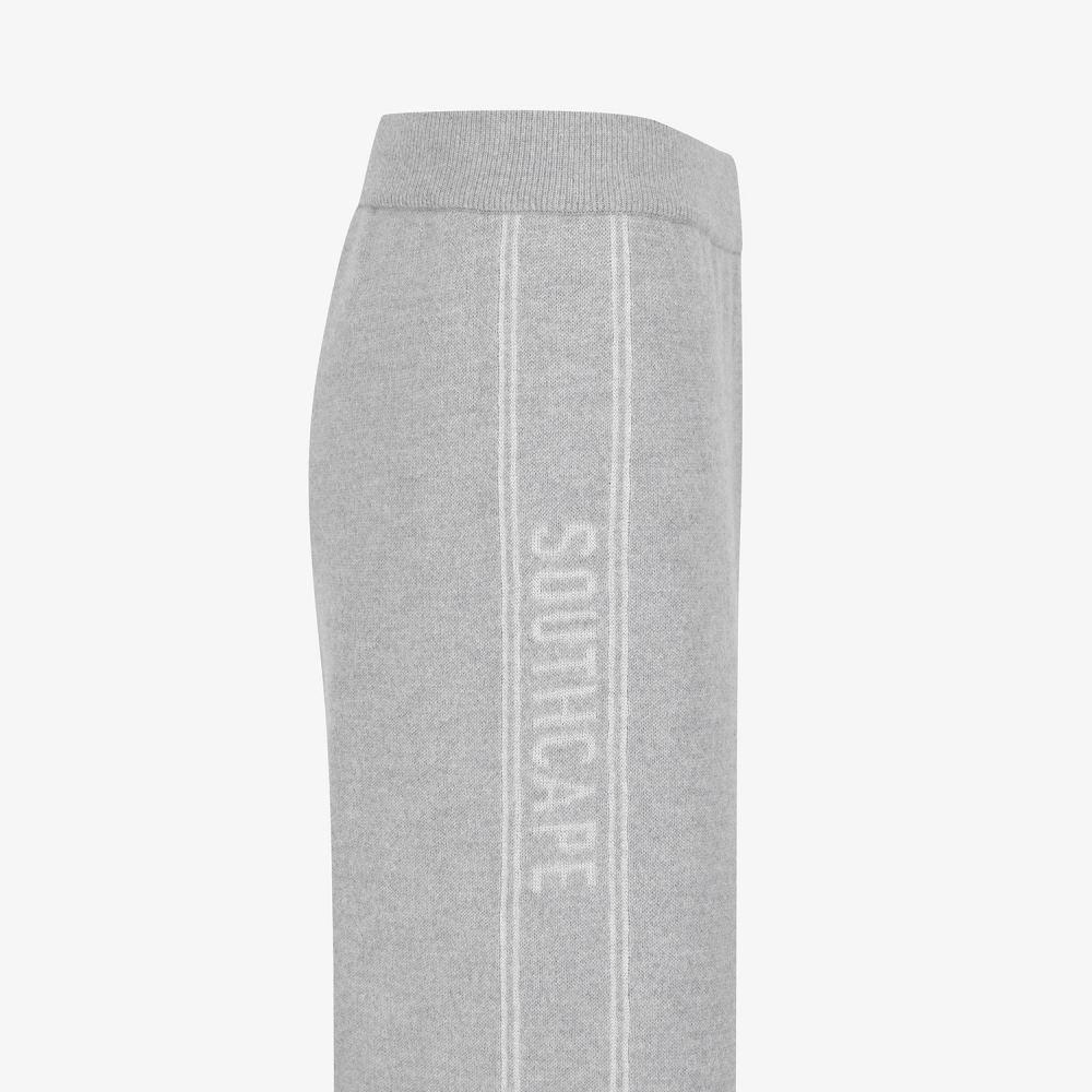 사우스케이프 여성 리버시블 자카드 니트 팬츠_그레이