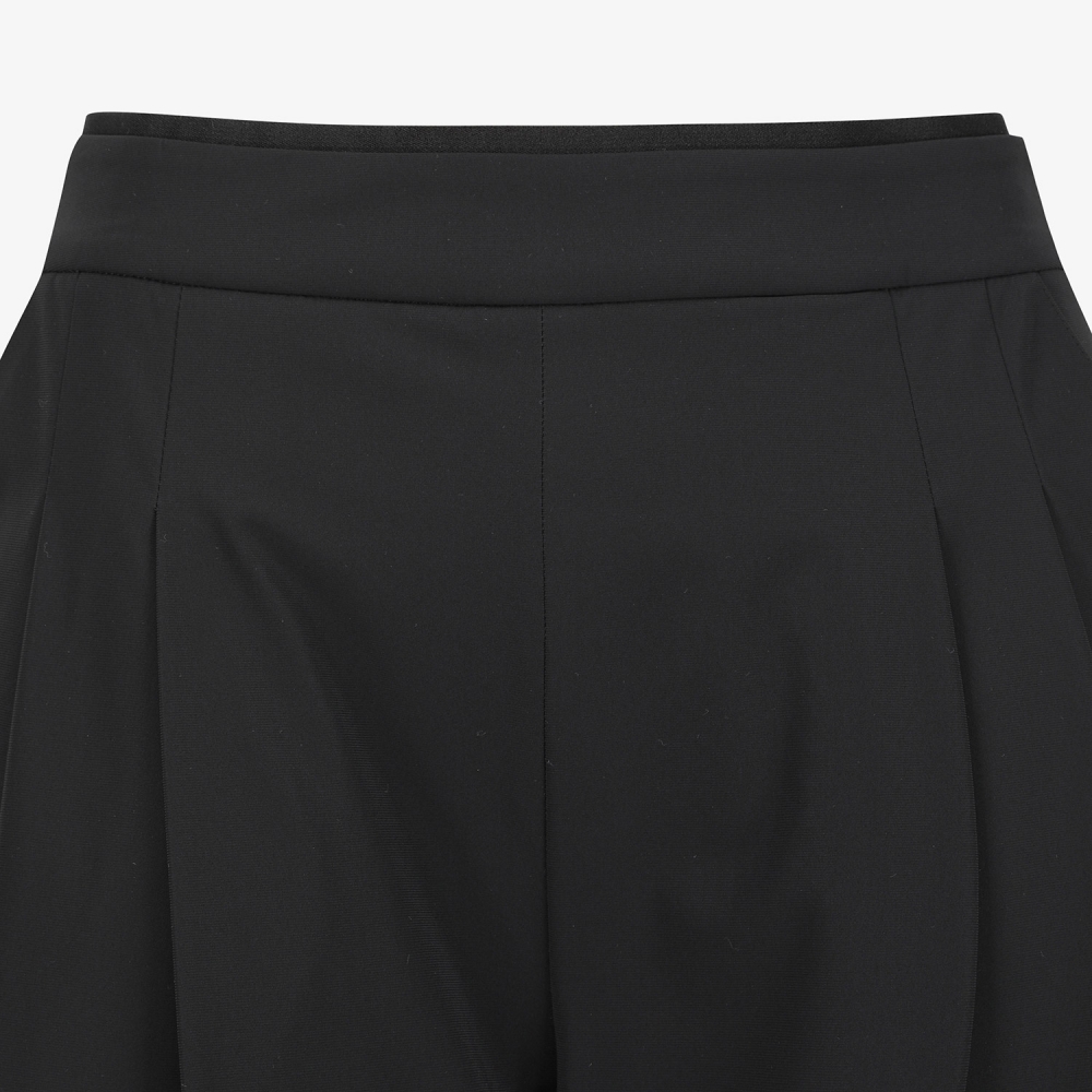 사우스케이프 여성 핀턱 패딩 와이드 팬츠_블랙