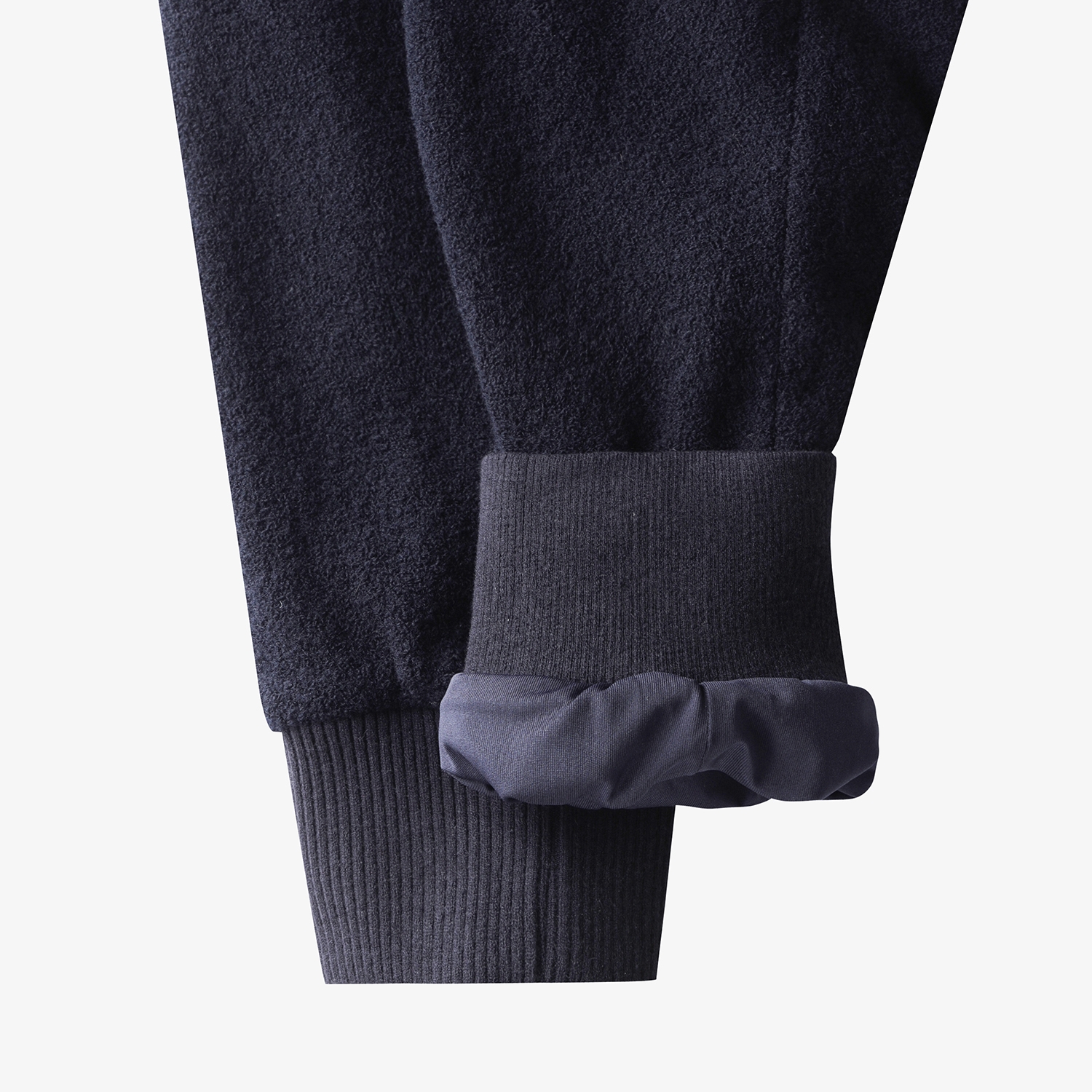 여성 사우스크로스 부클 울 니트 팬츠_네이비