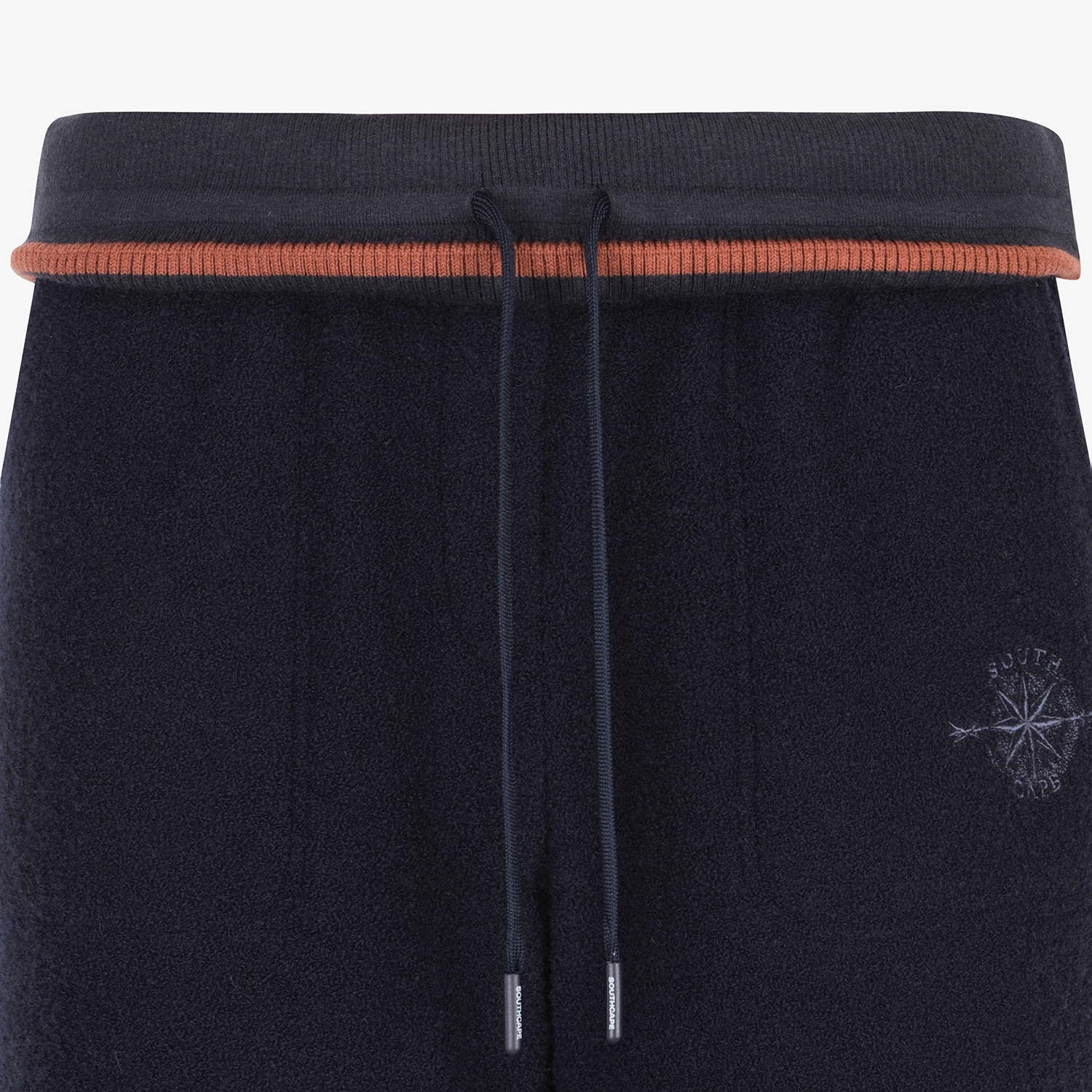 여성 사우스크로스 부클 울 니트 팬츠_네이비