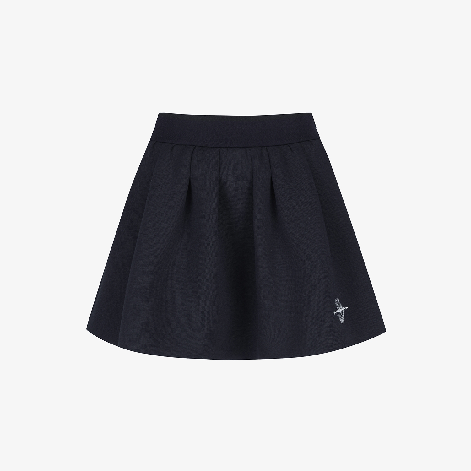 여성 사우스크로스 플레어 실루엣 스커트_다크 네이비