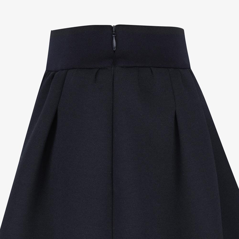 여성 사우스크로스 플레어 실루엣 스커트_다크 네이비