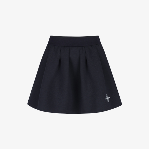 여성 사우스크로스 플레어 실루엣 스커트_다크 네이비