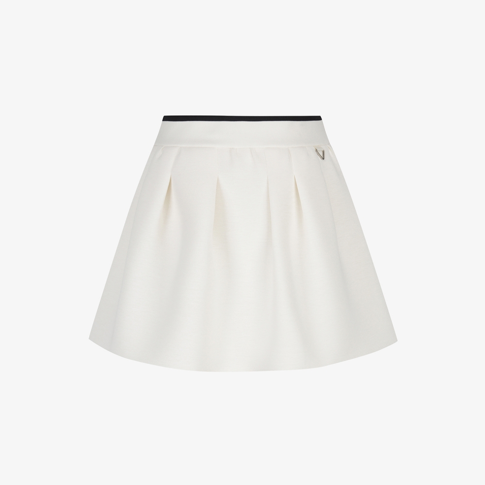 여성 사우스크로스 플레어 실루엣 스커트_아이보리