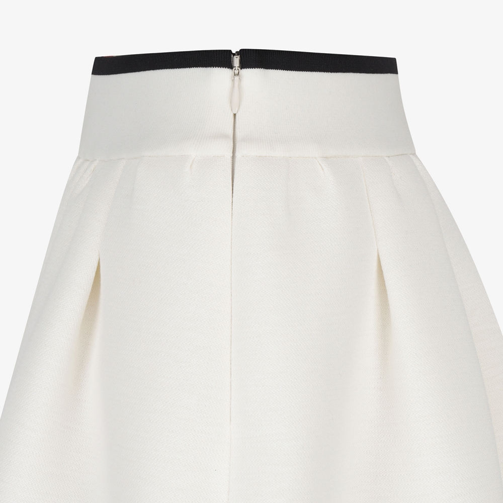 여성 사우스크로스 플레어 실루엣 스커트_아이보리