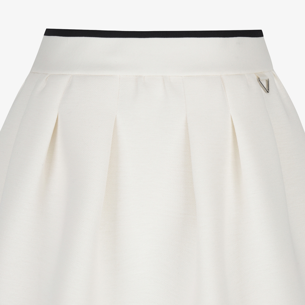 여성 사우스크로스 플레어 실루엣 스커트_아이보리