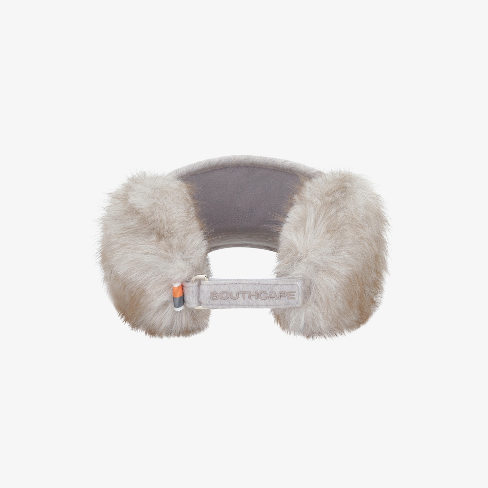 사우스케이프 여성 로고 퍼 이어머프 바이저_라이트 그레이