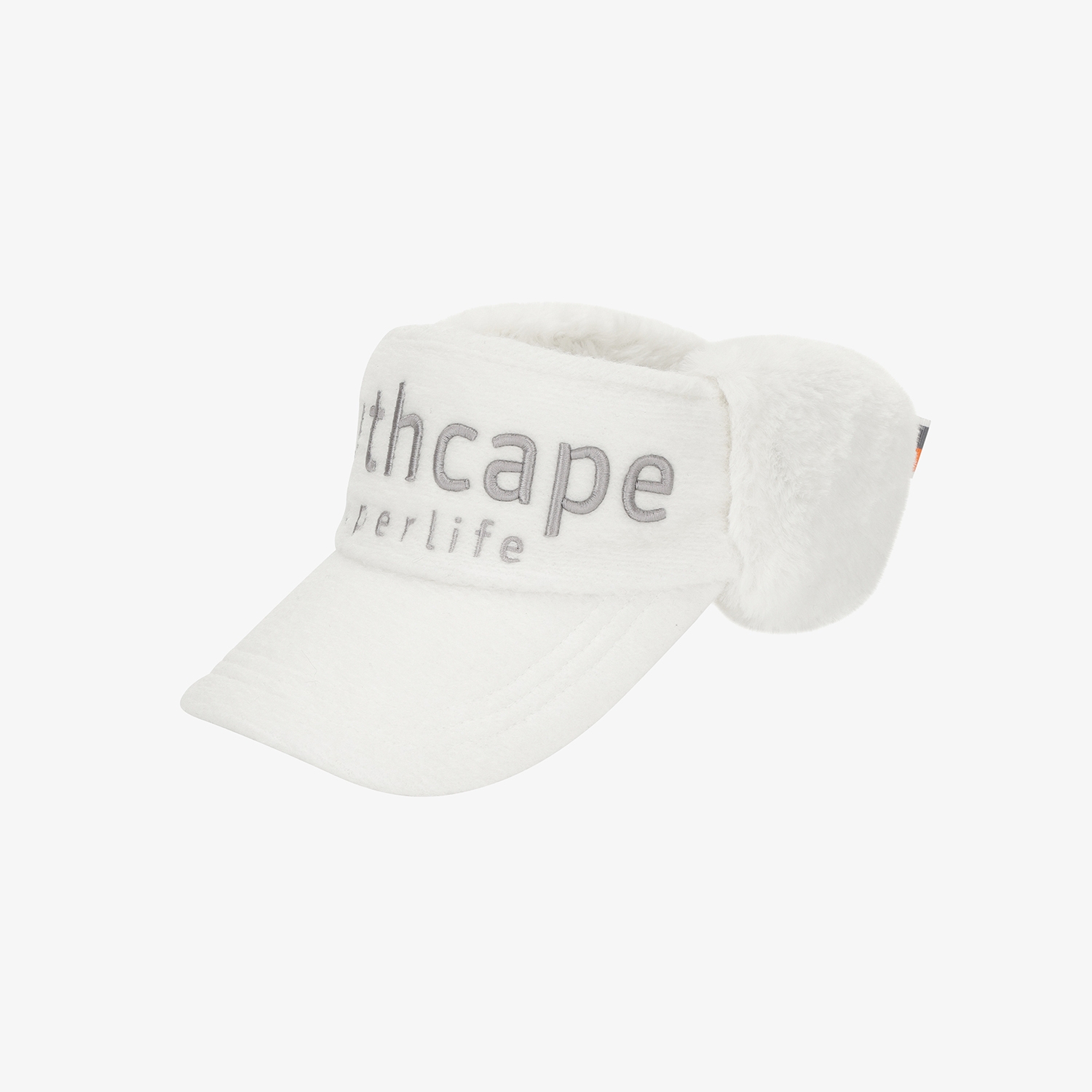 사우스케이프 여성 로고 퍼 이어머프 바이저_화이트