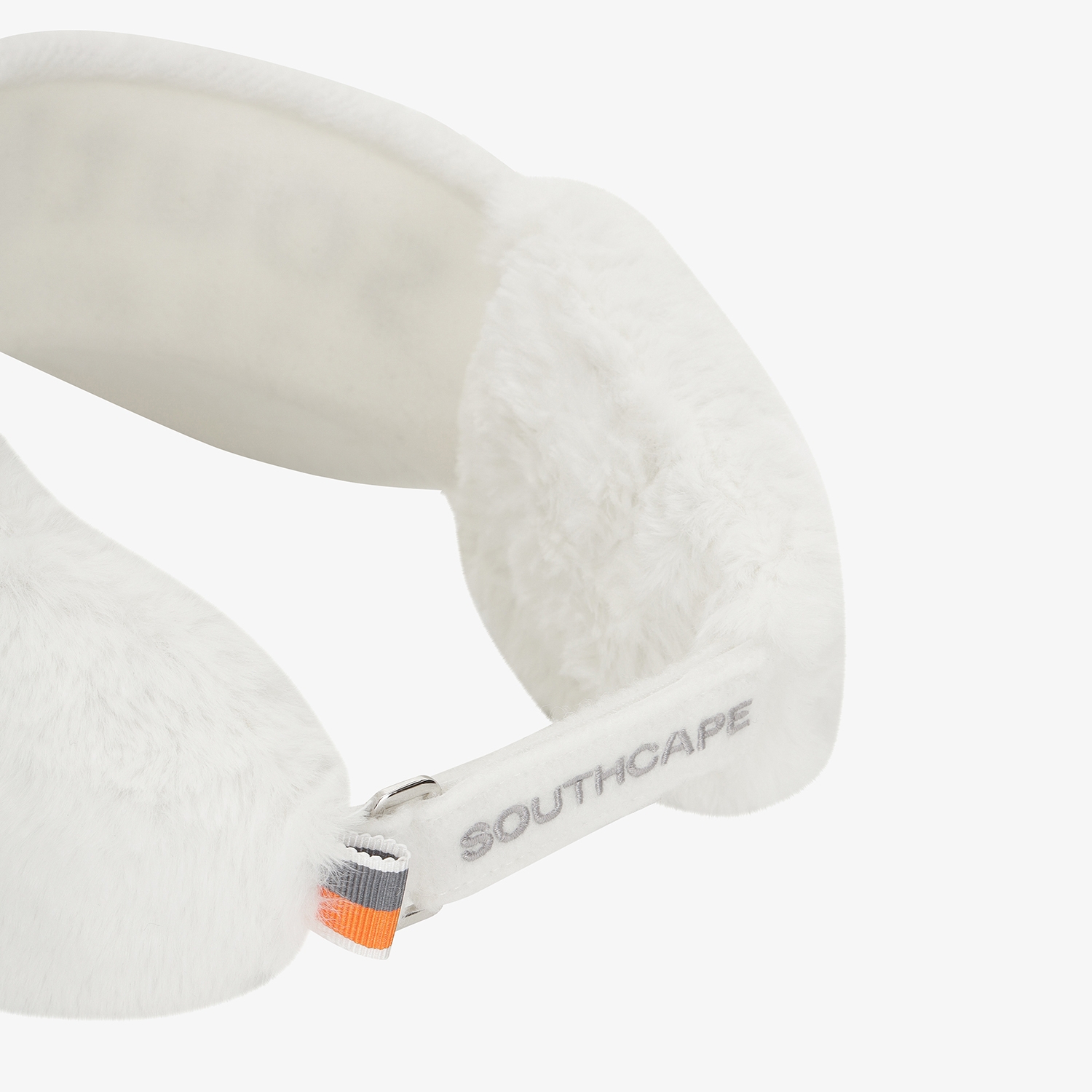 사우스케이프 여성 로고 퍼 이어머프 바이저_화이트