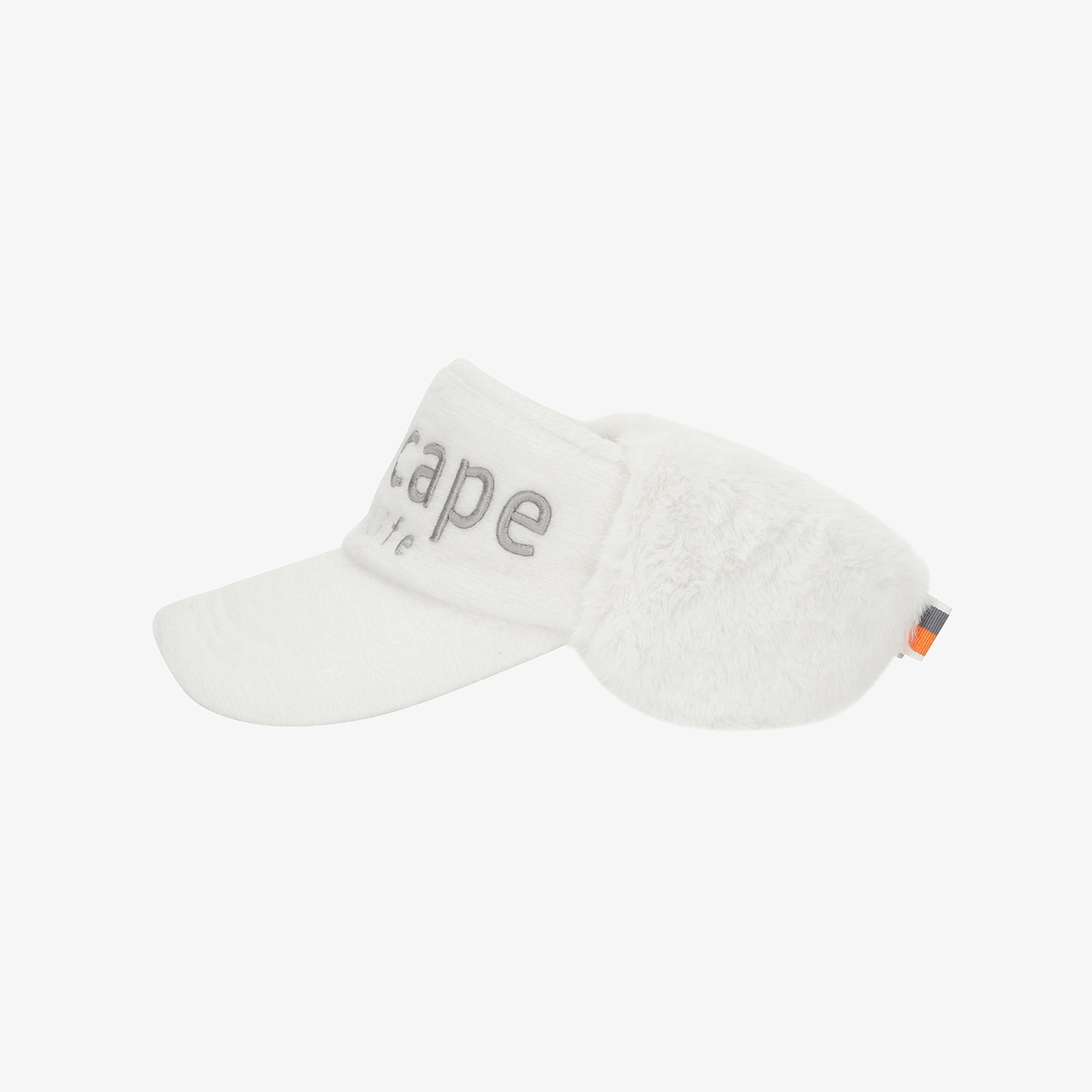 사우스케이프 여성 로고 퍼 이어머프 바이저_화이트