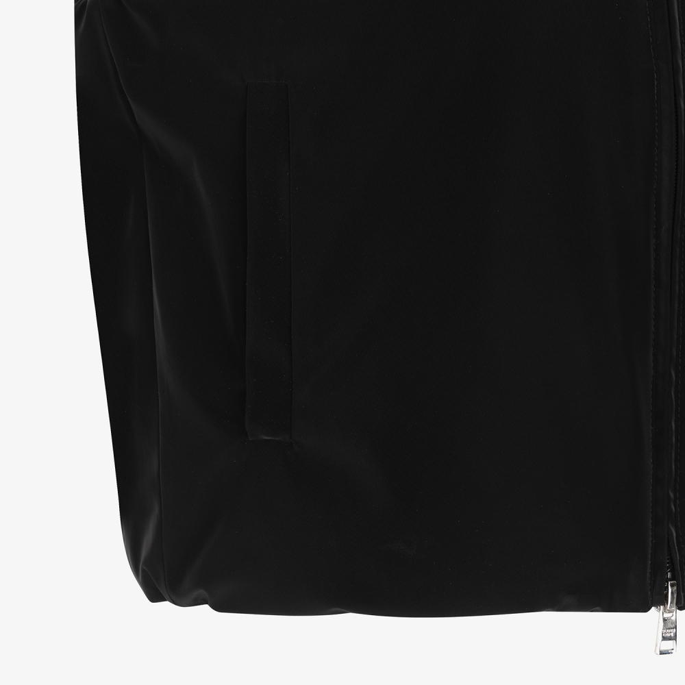 여성 사우스크로스 글로시 구스 다운 패딩 베스트_블랙