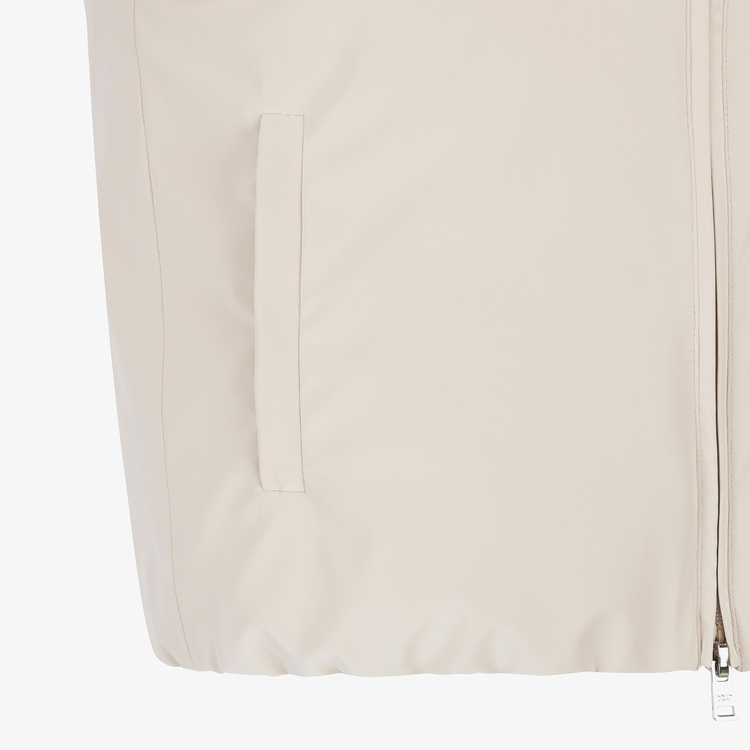 여성 사우스크로스 글로시 구스 다운 패딩 베스트_라이트 베이지