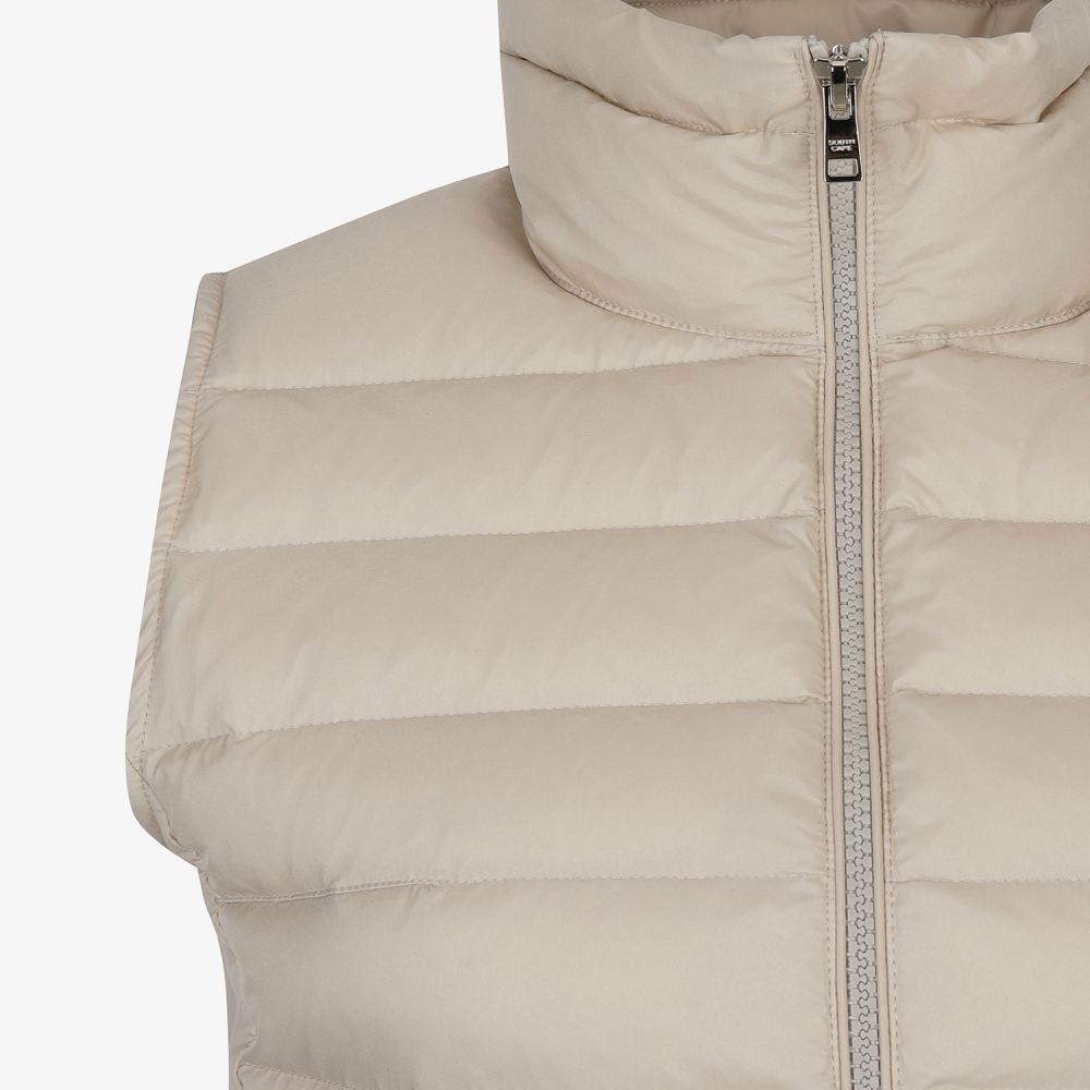 사우스케이프 여성 라이트 구스 다운 베스트_라이트 베이지