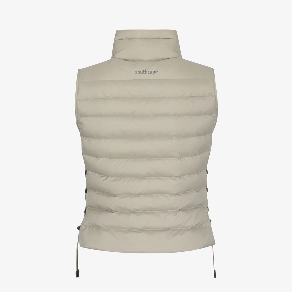 사우스케이프 여성 라이트 구스 다운 베스트_세피아