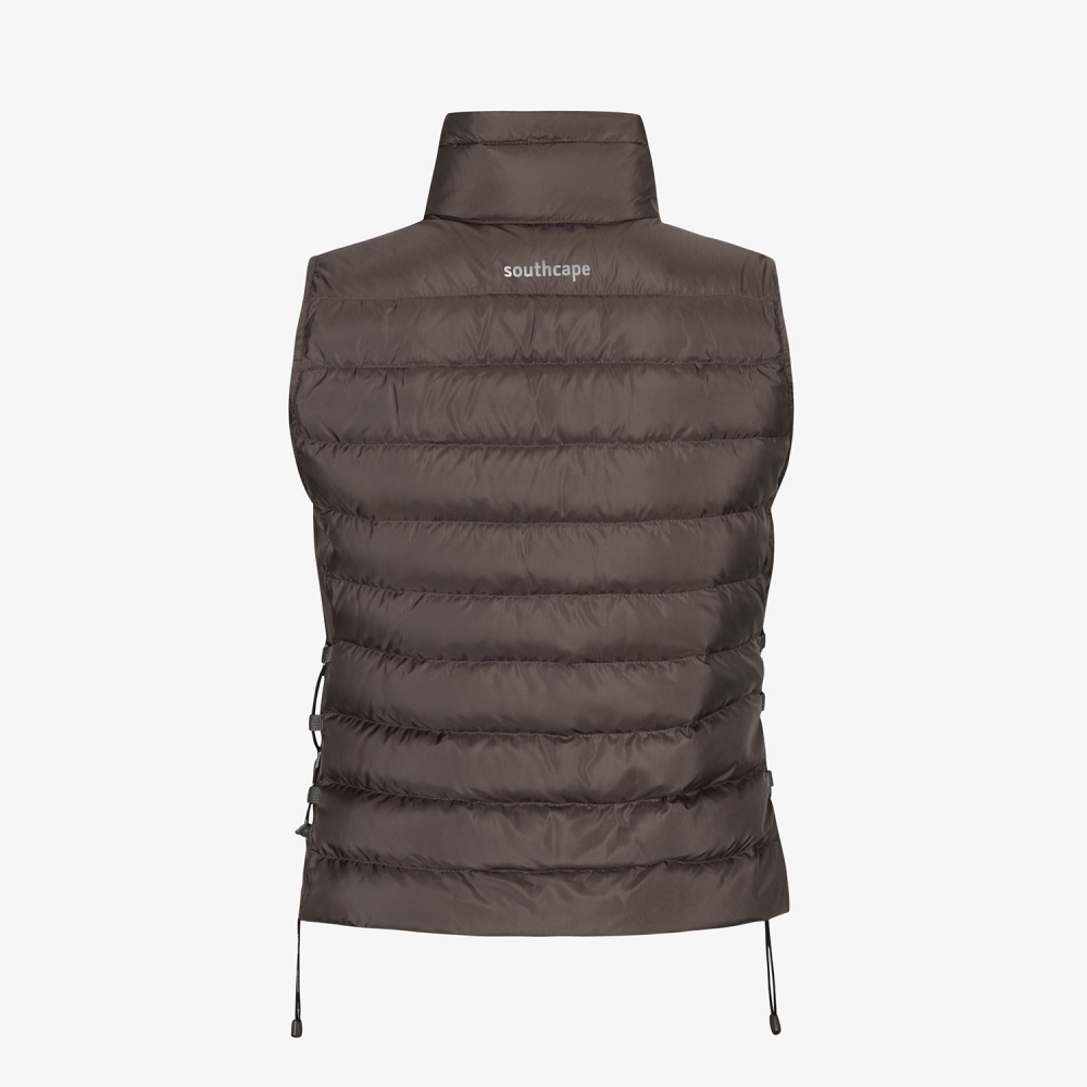 사우스케이프 여성 소프트 구스 다운 베스트_브라운