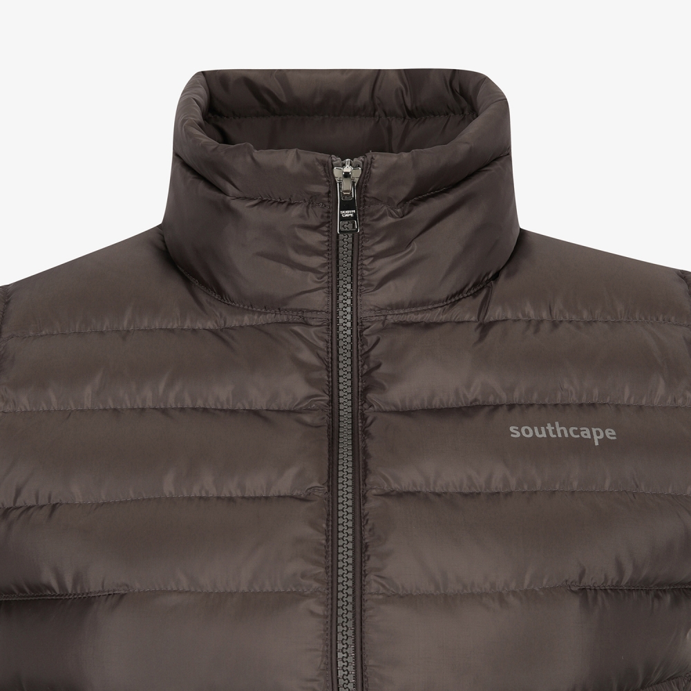 사우스케이프 여성 소프트 구스 다운 베스트_브라운