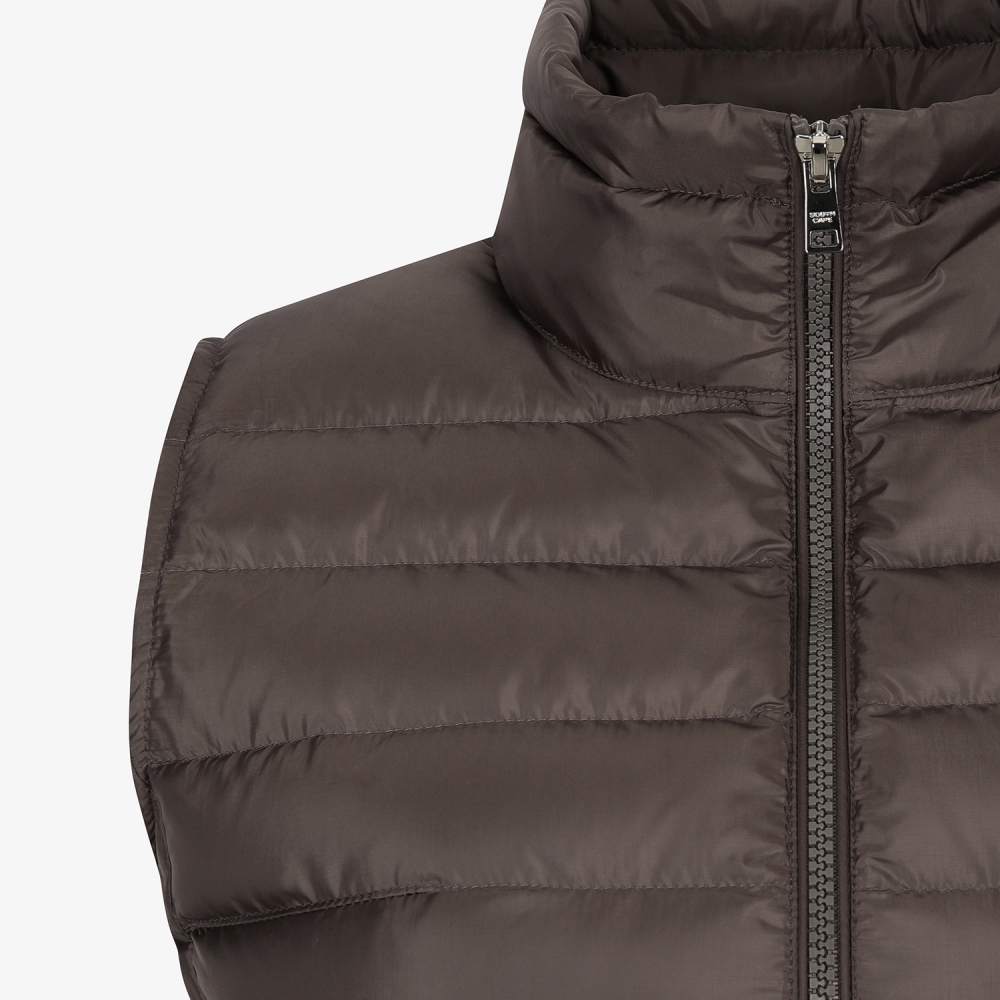 사우스케이프 여성 소프트 구스 다운 베스트_브라운