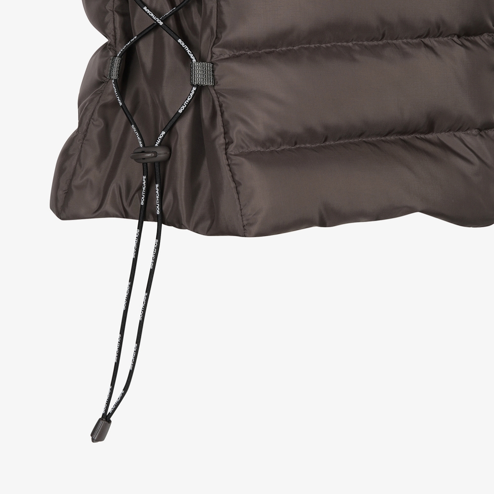 사우스케이프 여성 소프트 구스 다운 베스트_브라운