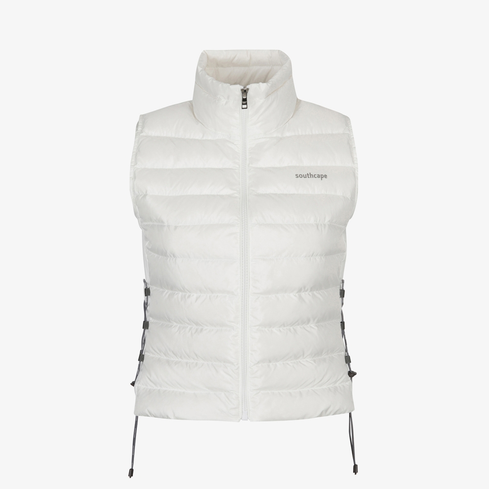 사우스케이프 여성 소프트 구스 다운 베스트_화이트