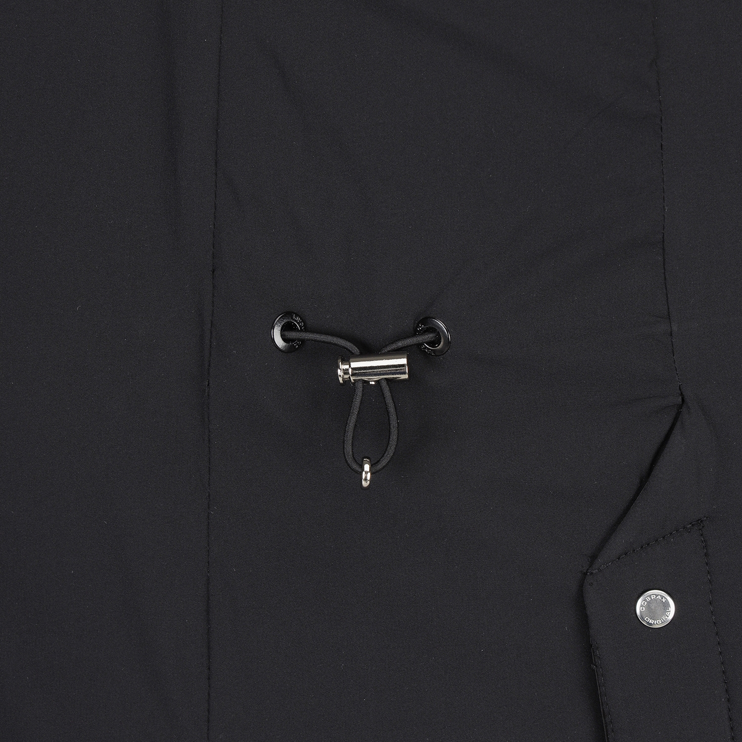 사우스케이프 여성 글로시 퀼팅 하프슬리브 패딩 점퍼_블랙