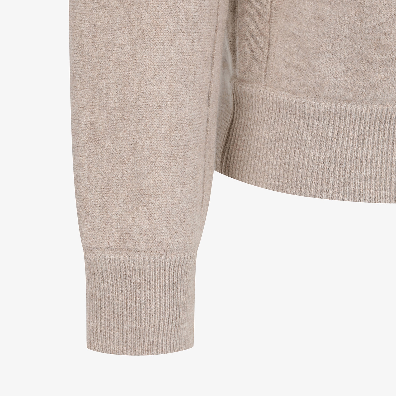 사우스케이프 여성 리버시블 자카드 니트 후드 집업_베이지