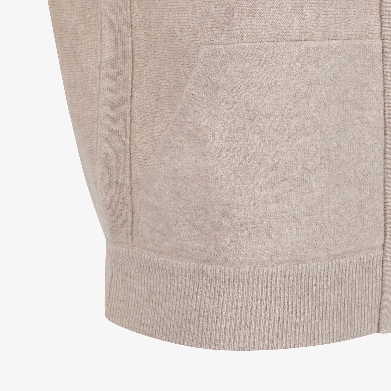 사우스케이프 여성 리버시블 자카드 니트 후드 집업_베이지