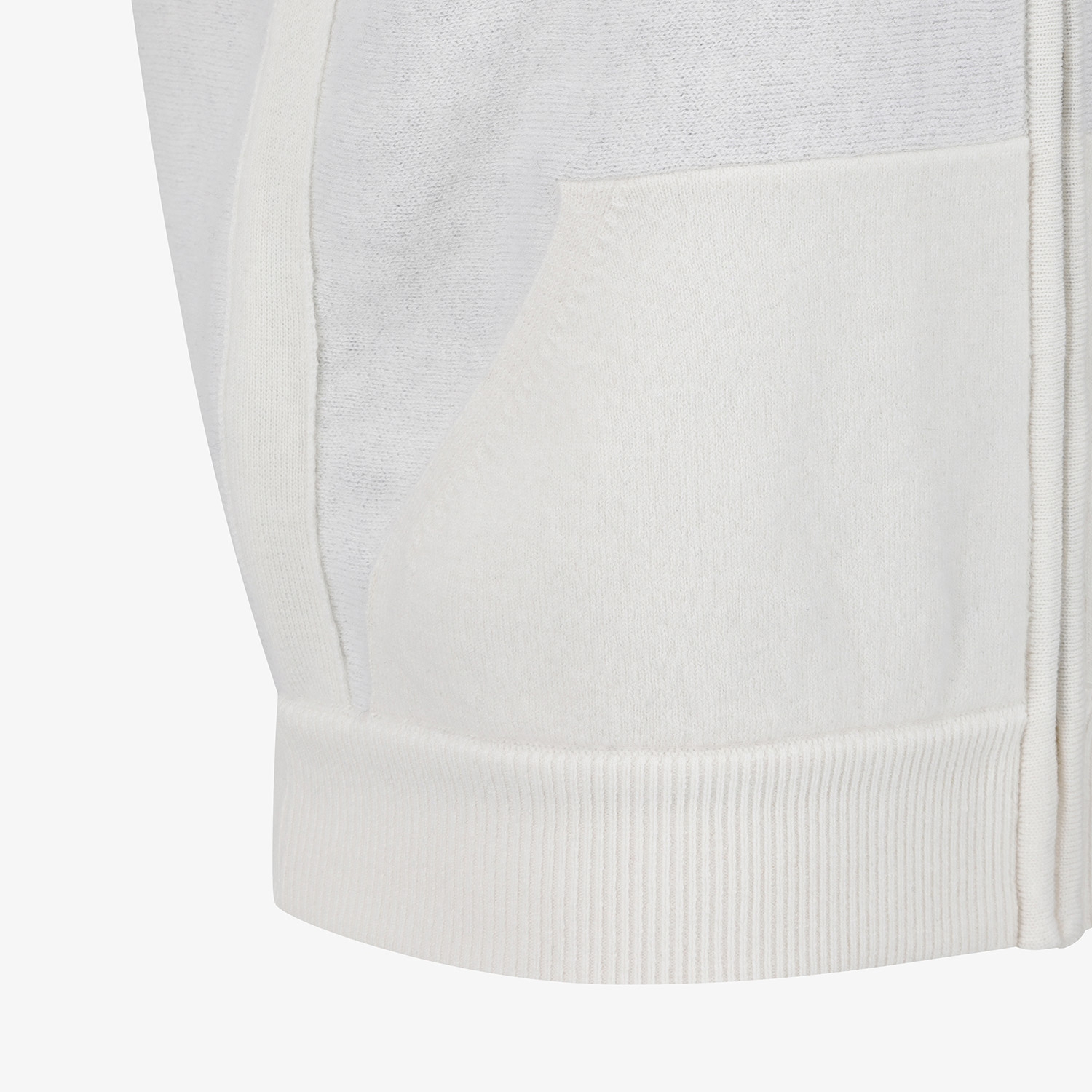 사우스케이프 여성 리버시블 자카드 니트 후드 집업_아이보리