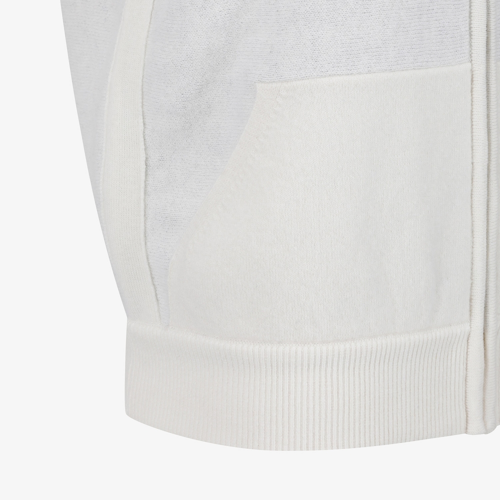 사우스케이프 여성 리버시블 자카드 니트 후드 집업_아이보리