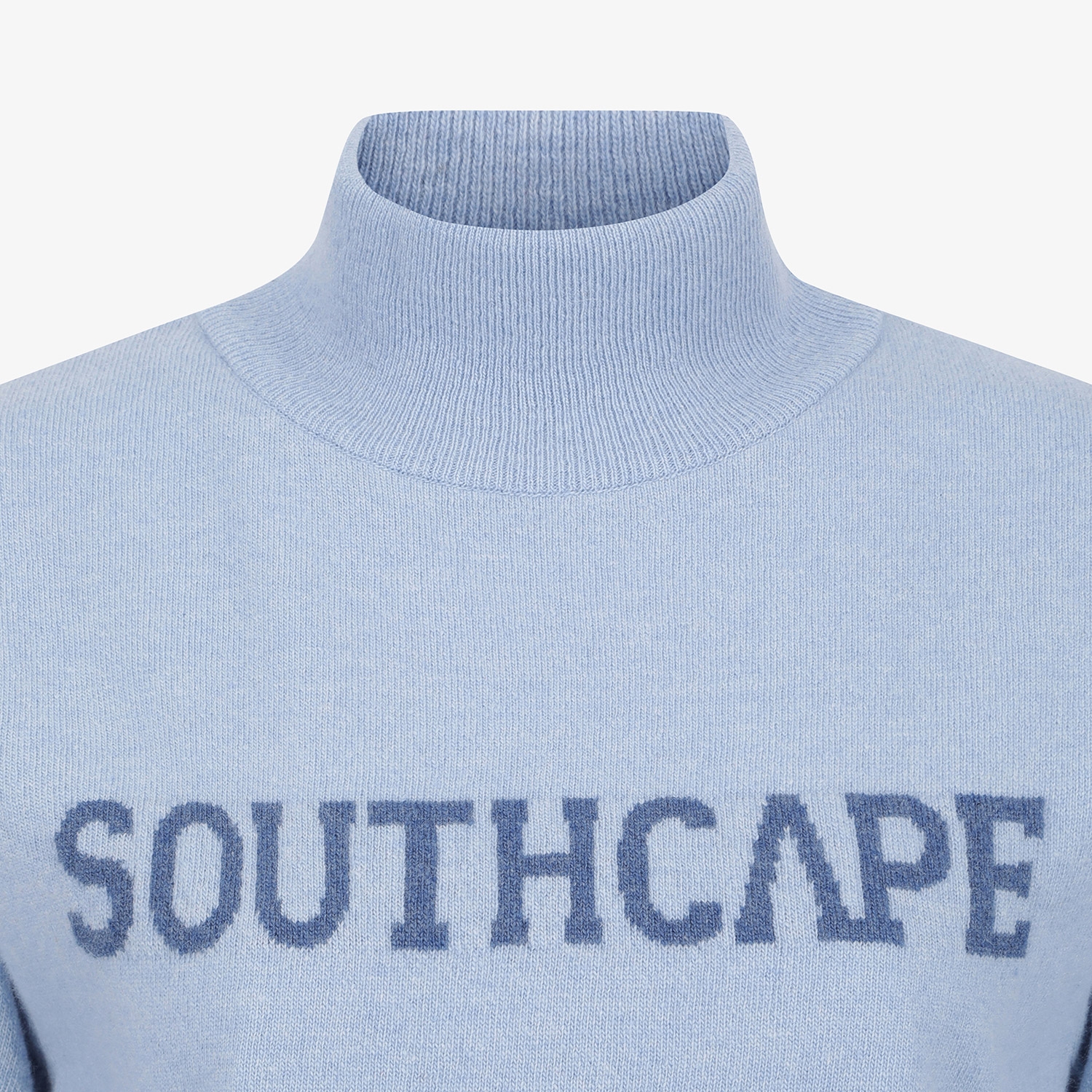 사우스케이프 여성 방풍 캐시미어 모크넥 니트 풀오버_블루