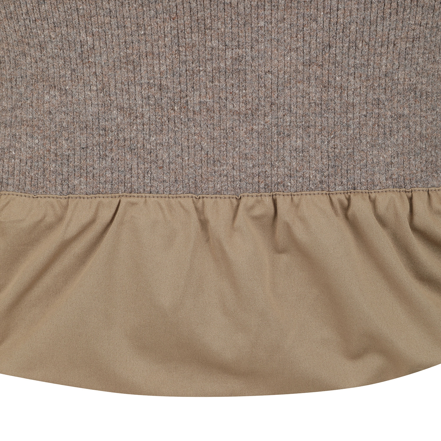 사우스케이프 여성 방풍 캐시미어 모크넥 니트 풀오버_멜란지 베이지