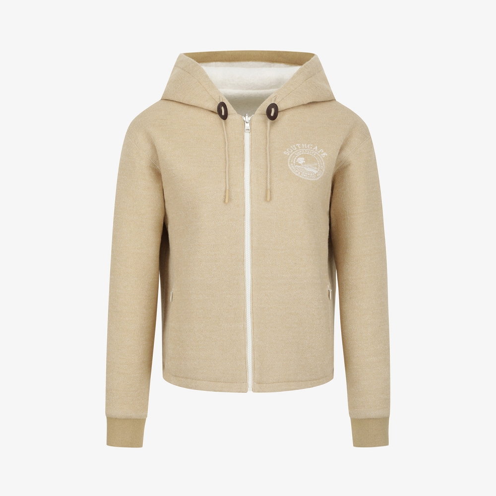 사우스케이프 여성 선라이즈 하우스 리버시블 후드 집업 점퍼_머스타드