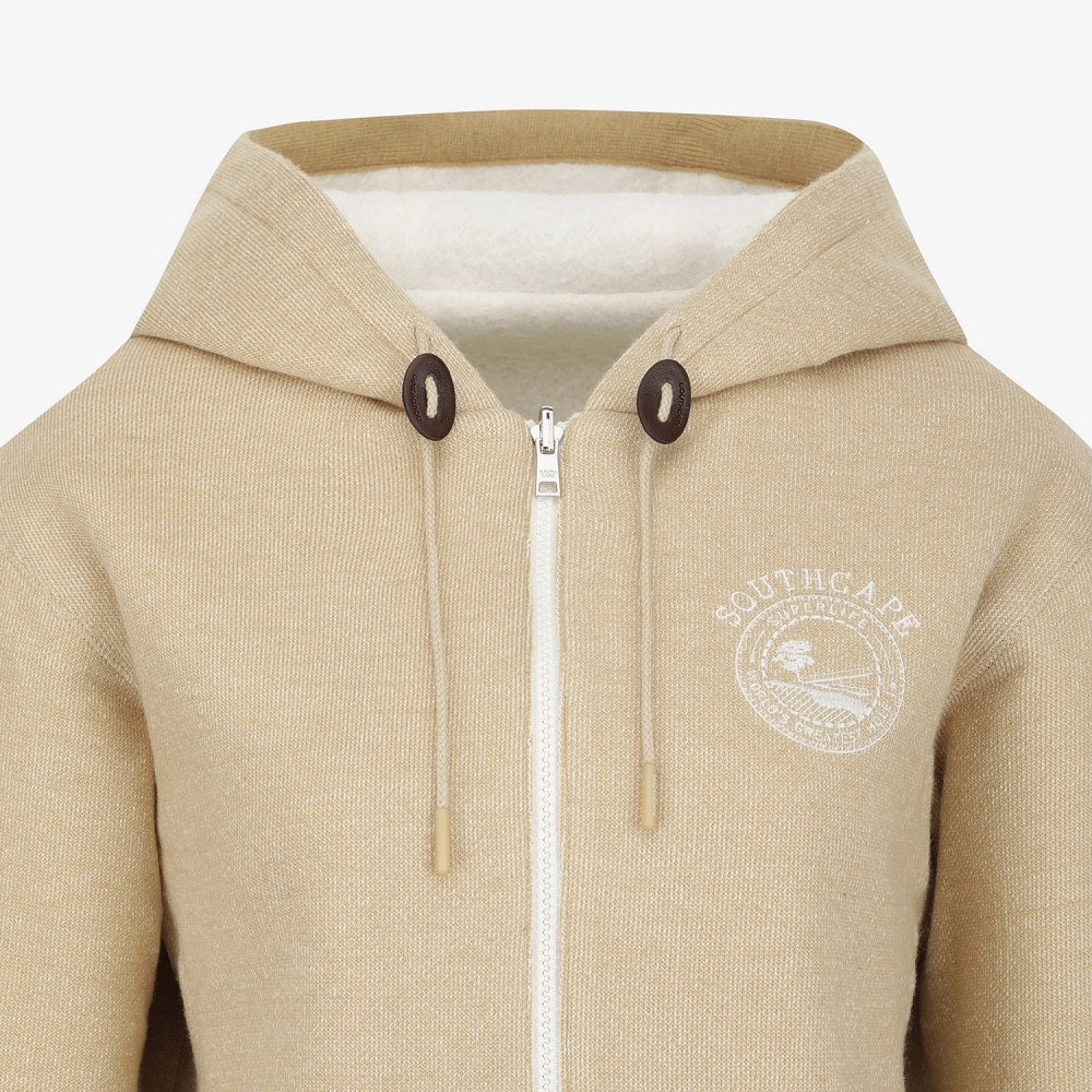 사우스케이프 여성 선라이즈 하우스 리버시블 후드 집업 점퍼_머스타드