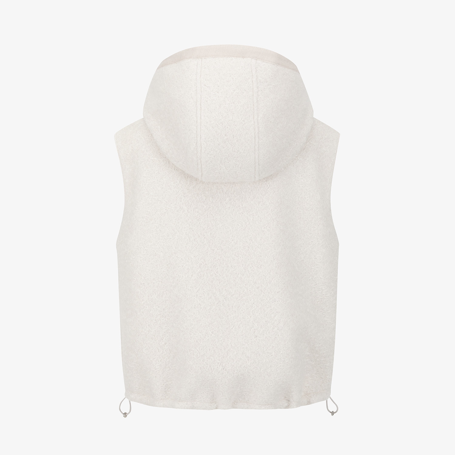 사우스크로스 여성 리버시블 부클 니트 후드 베스트_베이지