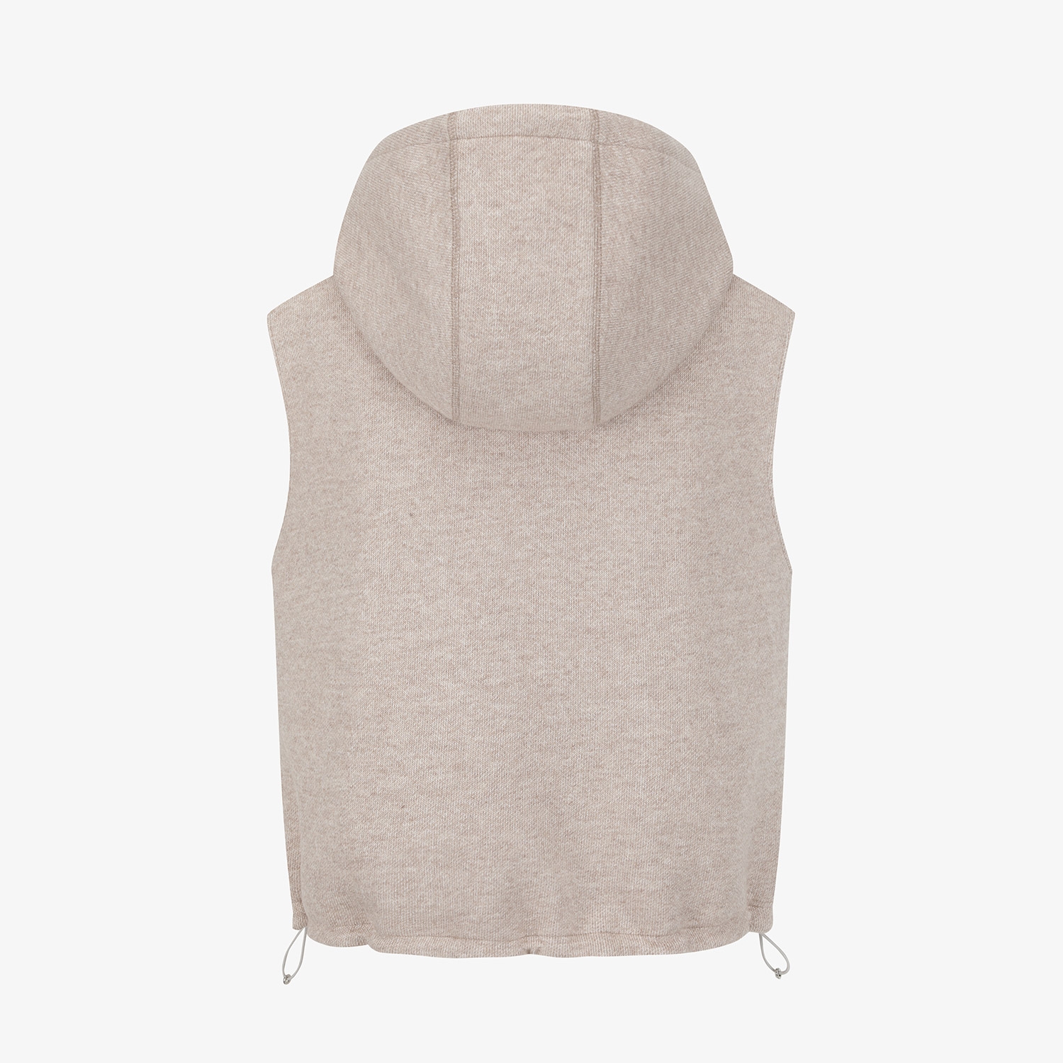 사우스크로스 여성 리버시블 부클 니트 후드 베스트_베이지