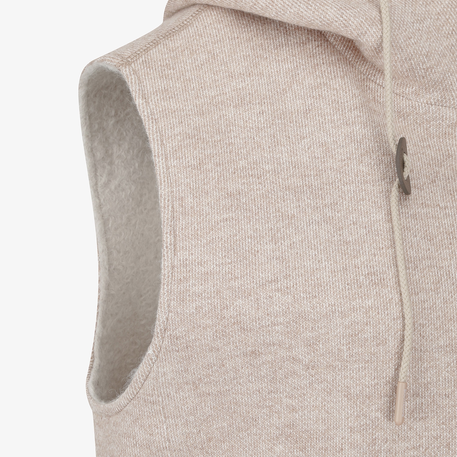 사우스크로스 여성 리버시블 부클 니트 후드 베스트_베이지