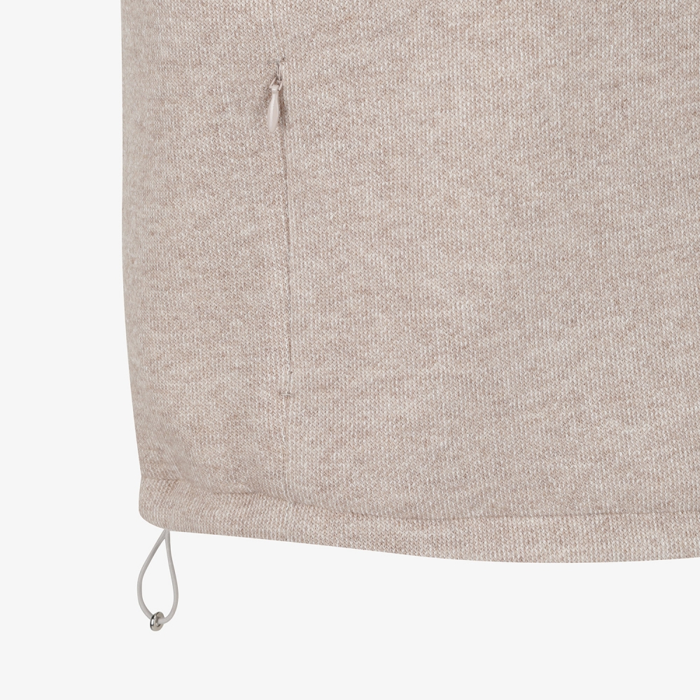 사우스크로스 여성 리버시블 부클 니트 후드 베스트_베이지