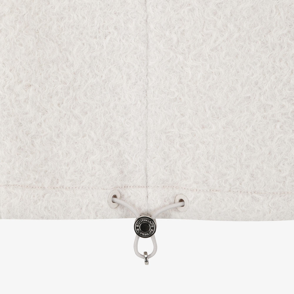 사우스크로스 여성 리버시블 부클 니트 후드 베스트_베이지