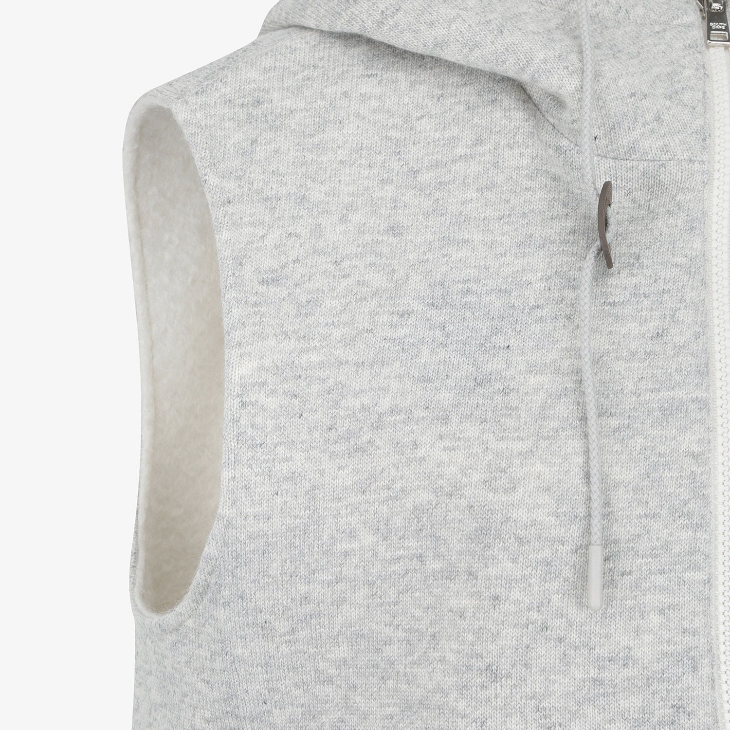 사우스크로스 여성 리버시블 부클 니트 후드 베스트_그레이