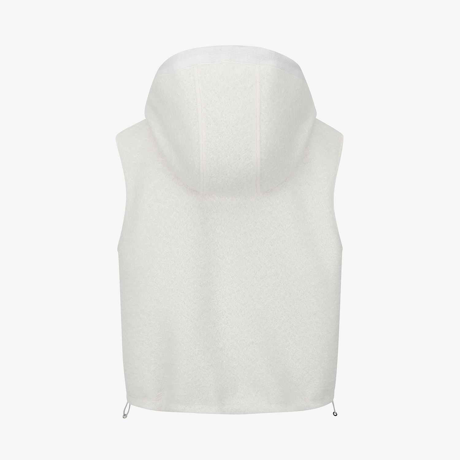 사우스크로스 여성 리버시블 부클 니트 후드 베스트_그레이