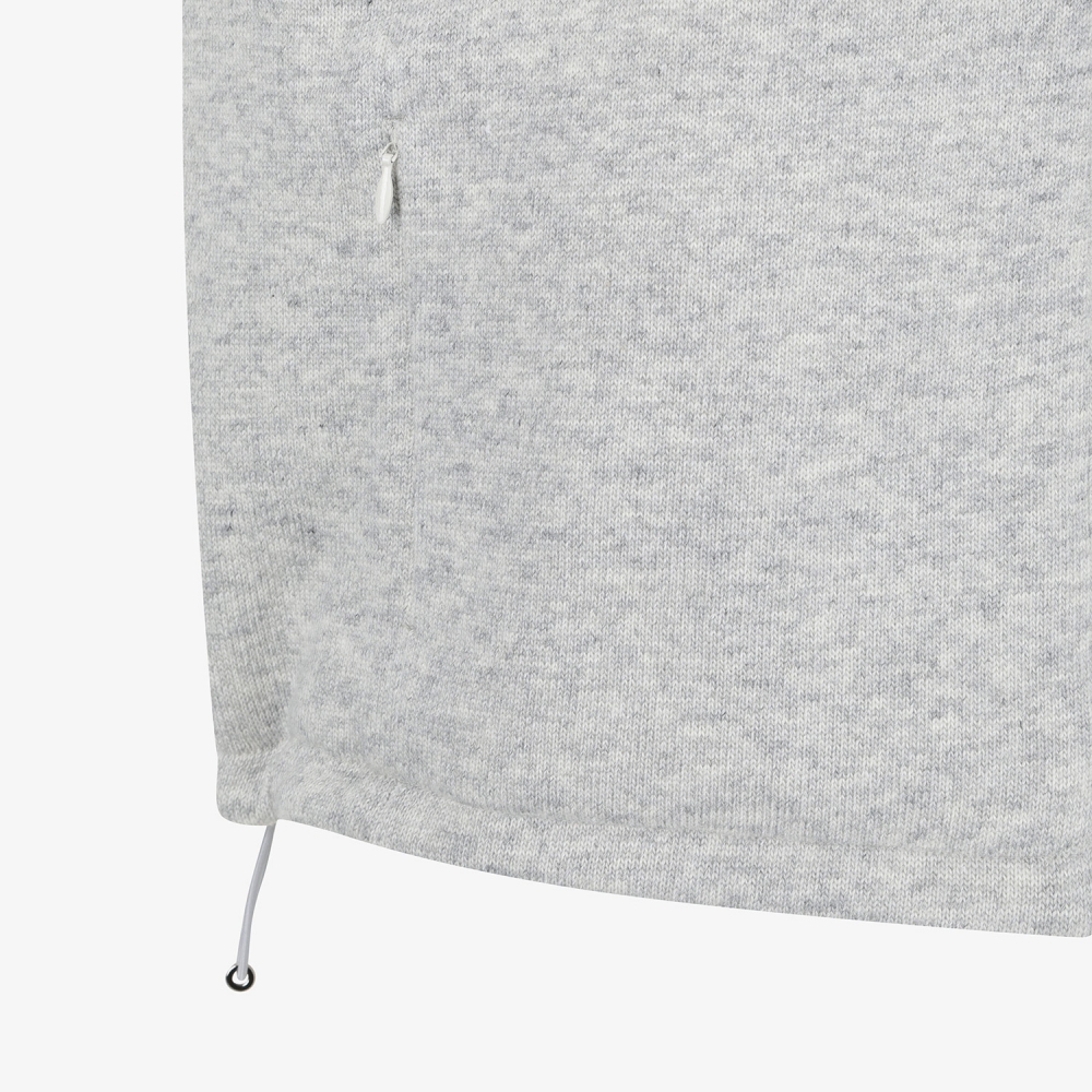 사우스크로스 여성 리버시블 부클 니트 후드 베스트_그레이