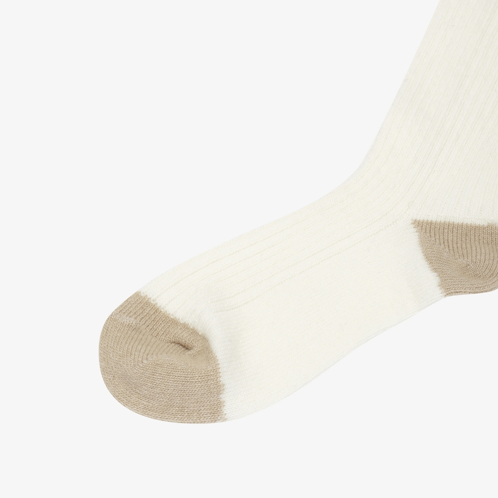 사우스케이프 여성 SC 로고 롱 오버니삭스_아이보리