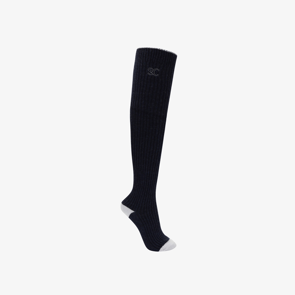 사우스케이프 여성 SC 로고 롱 오버니삭스_네이비