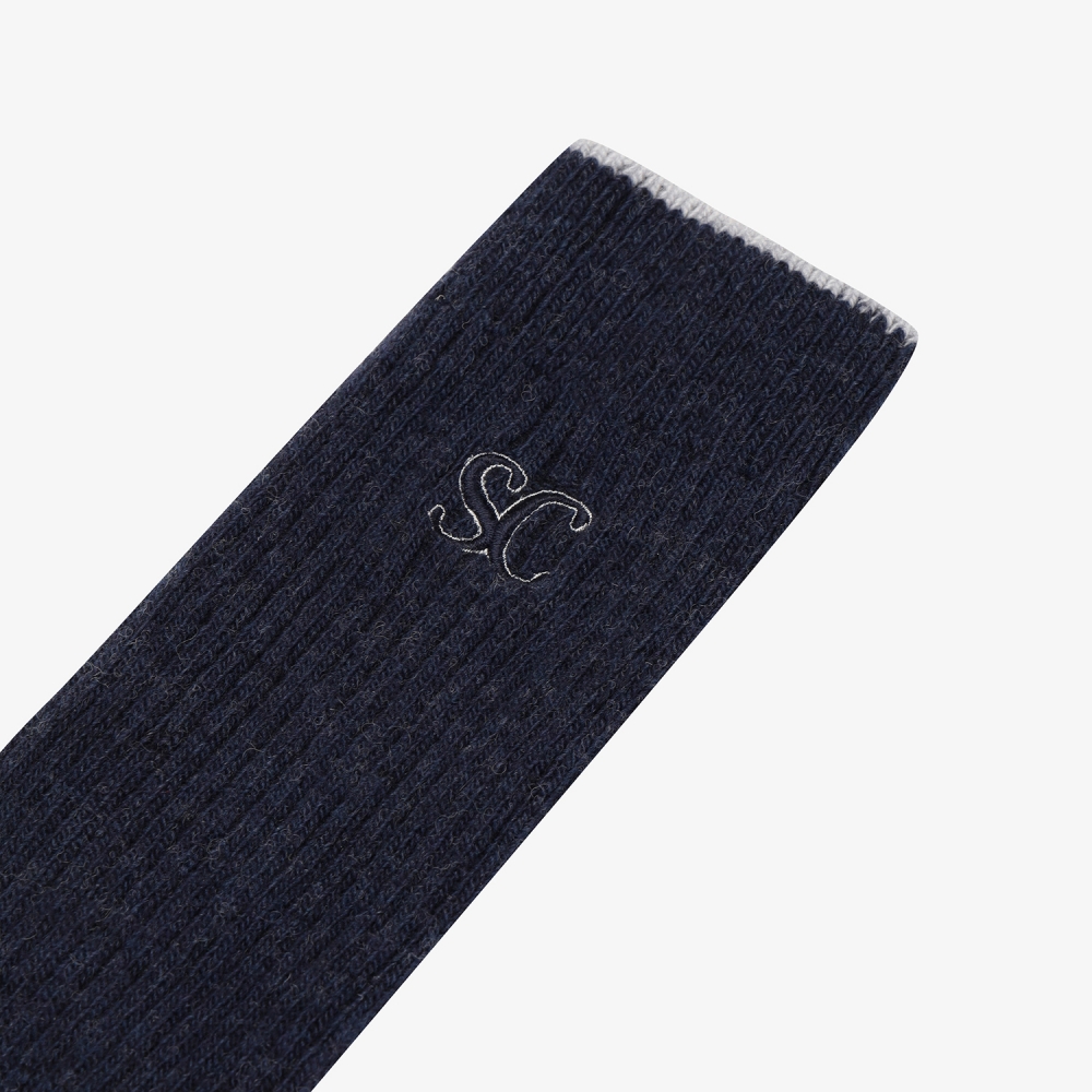 사우스케이프 여성 SC 로고 롱 오버니삭스_네이비