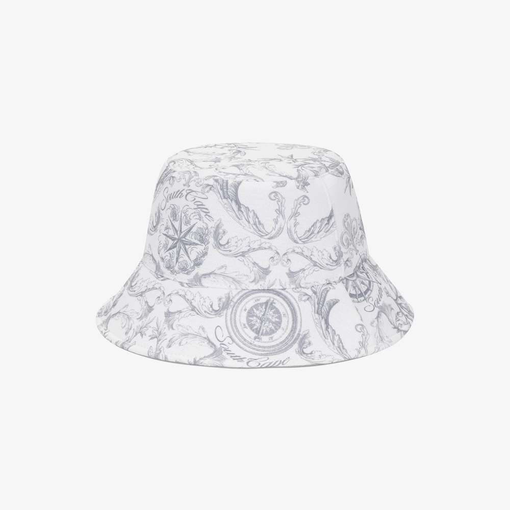 여성 사우스크로스 프린트 버킷햇_그레이