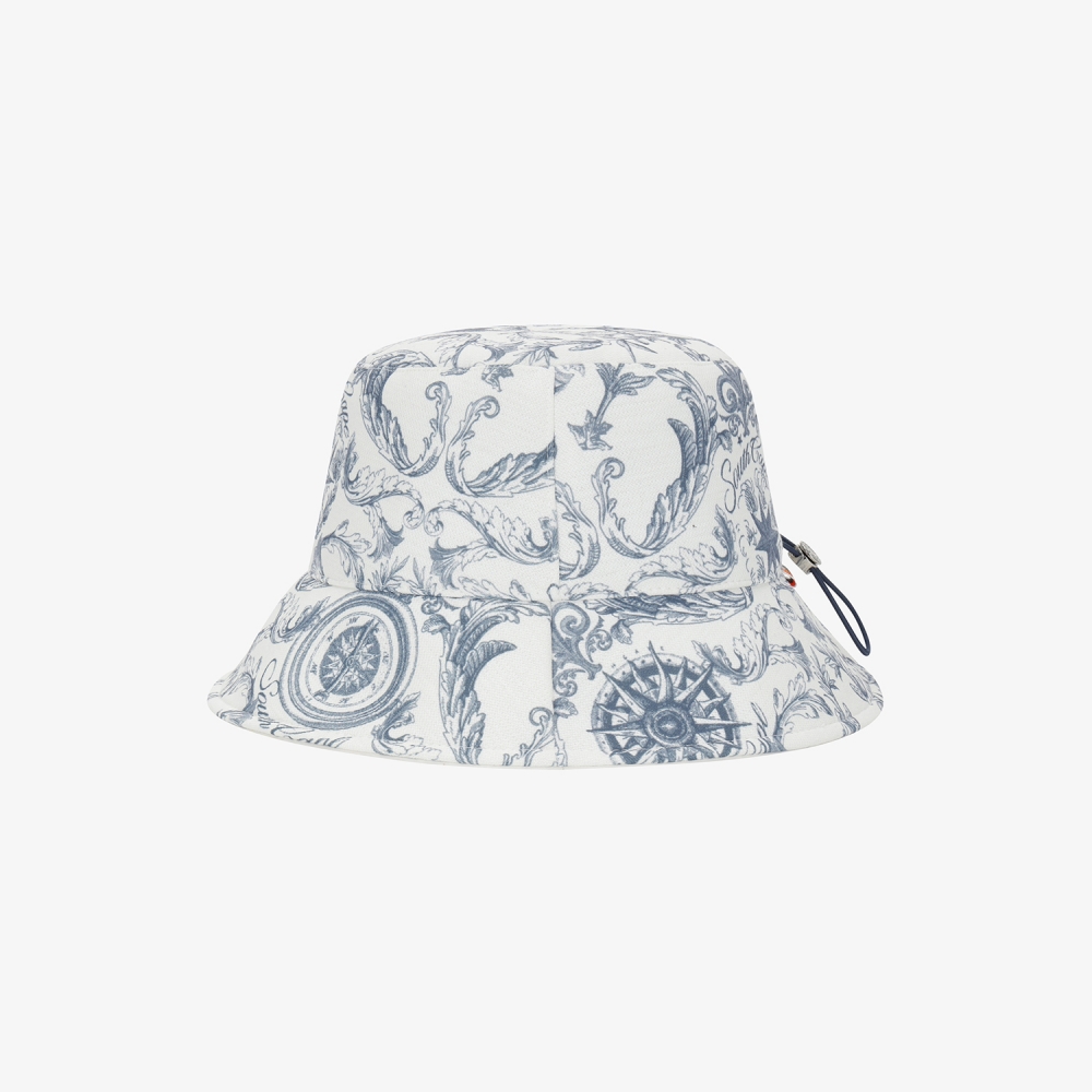 여성 사우스크로스 프린트 버킷햇_네이비